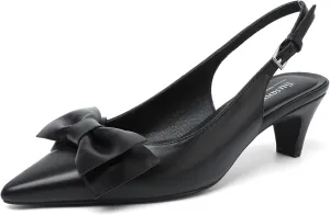 Susanny Slingback Heels for Women Stiletto Closed Pointed Toe Dress Shoes Heels Sexy Kitten Pumps Wedding Party Evening Prom Dance Ankle Strappy Shoes