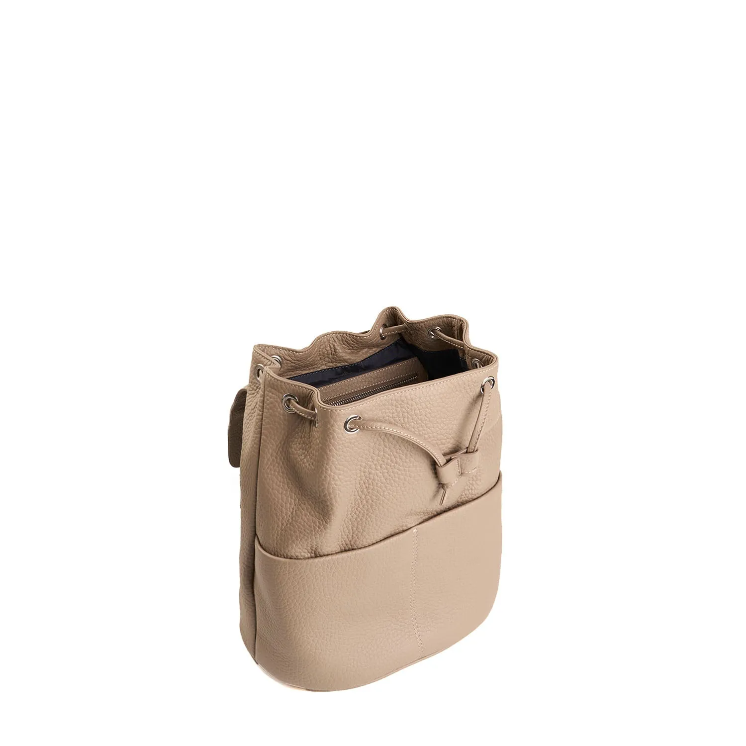 TAUPE BACKPACK DOUBLE POCKETS