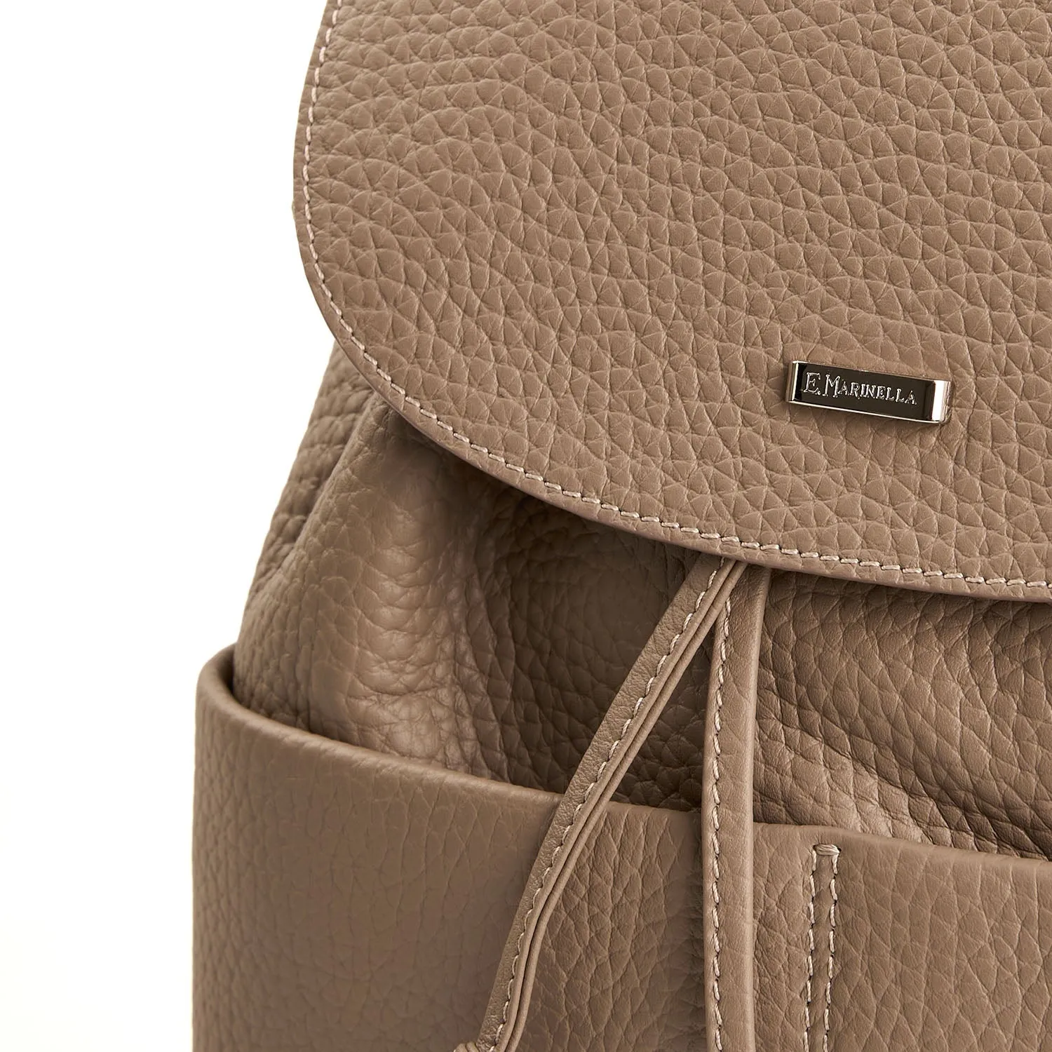 TAUPE BACKPACK DOUBLE POCKETS