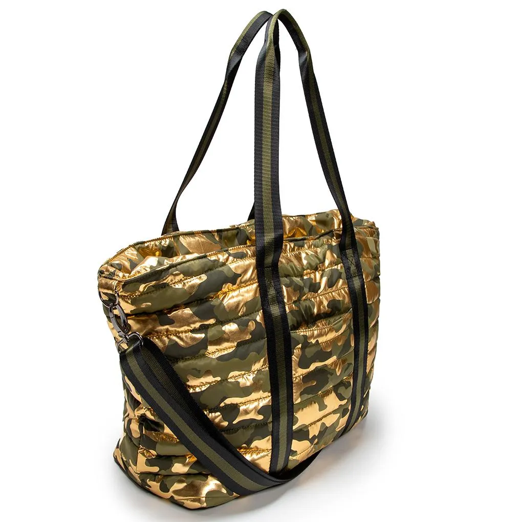 Think Royln - Wingman Shiny Camo Gold Tote Bag