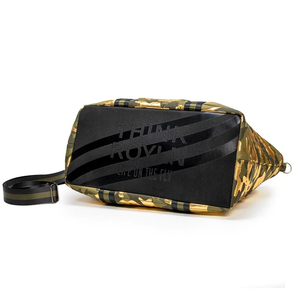 Think Royln - Wingman Shiny Camo Gold Tote Bag