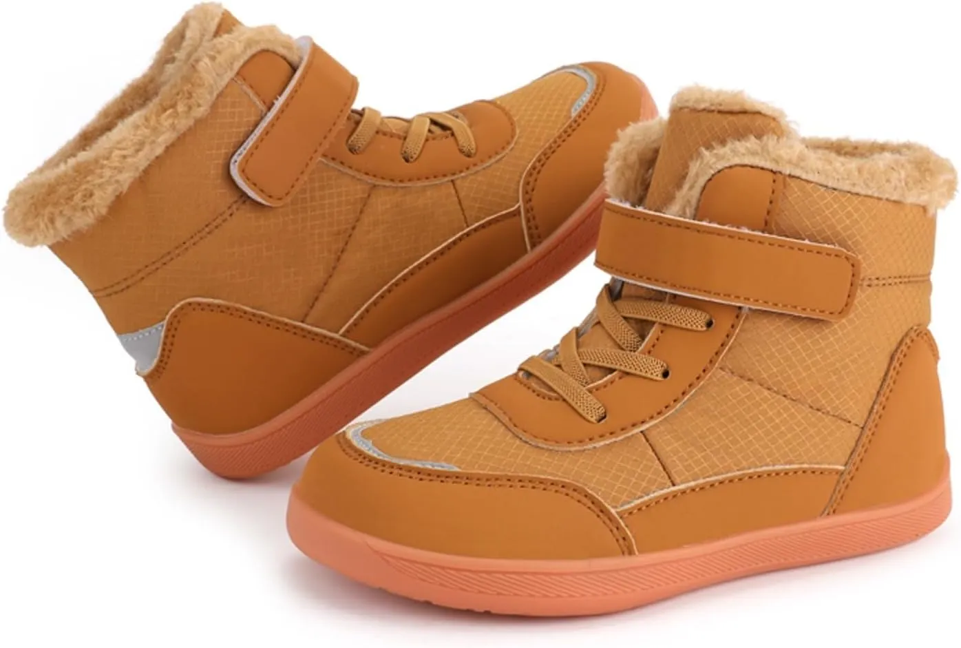 Toddler Snow Plush Boots Boys Girls Winter Water Proof Shoes Cold Weather Outdoor Western Shoes Round Toe Boots
