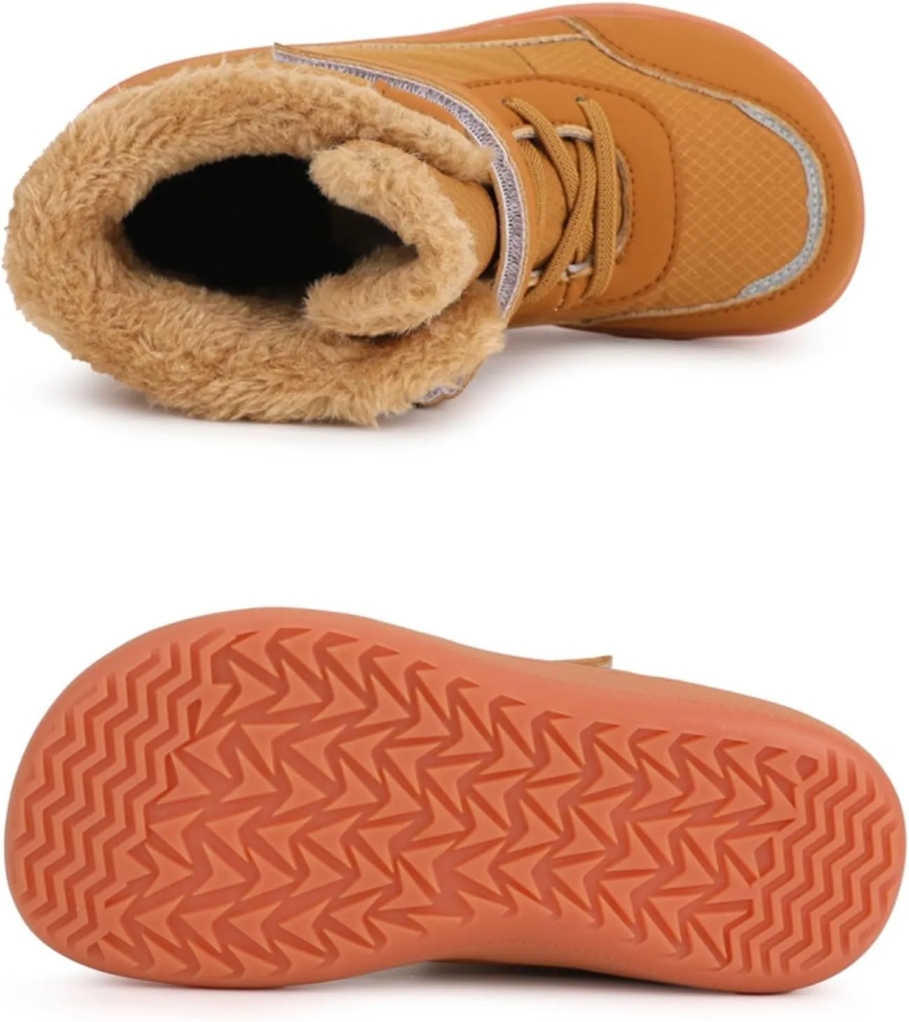 Toddler Snow Plush Boots Boys Girls Winter Water Proof Shoes Cold Weather Outdoor Western Shoes Round Toe Boots