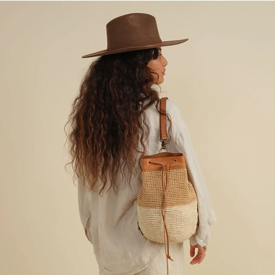 Transito Woven Mini Backpack Natural-White