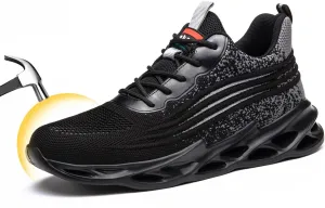 U-lite Breathable Lightweight Mesh Safety Work Shoes for Men Women, Anti-Smash Puncture-Proof Indestructible Industrial Construction Sneakers