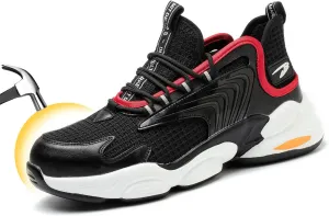 U-lite Breathable Safety Work Shoes for Men Women, Splash Resistant Anti-Smash Puncture-Proof Indestructible Industrial Construction Sneakers