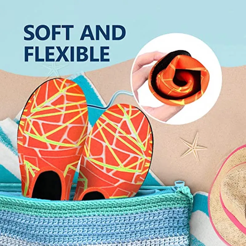 Unisex Printed Water Sports Aquatic Shoes For Beach Surfing Pool