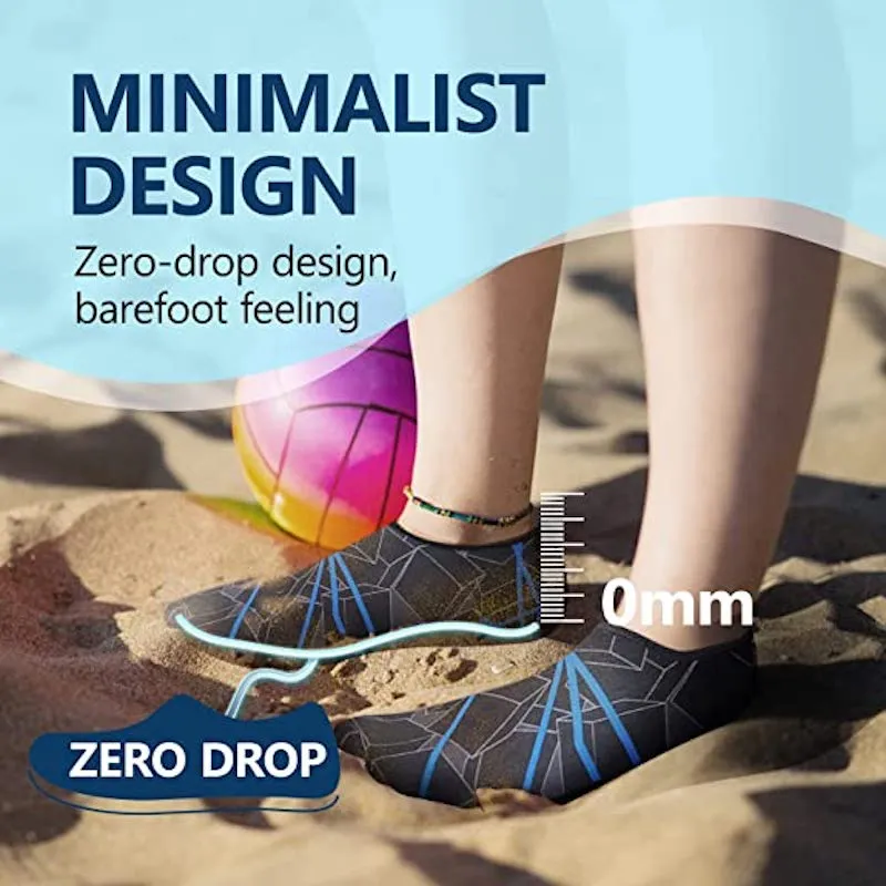 Unisex Printed Water Sports Aquatic Shoes For Beach Surfing Pool