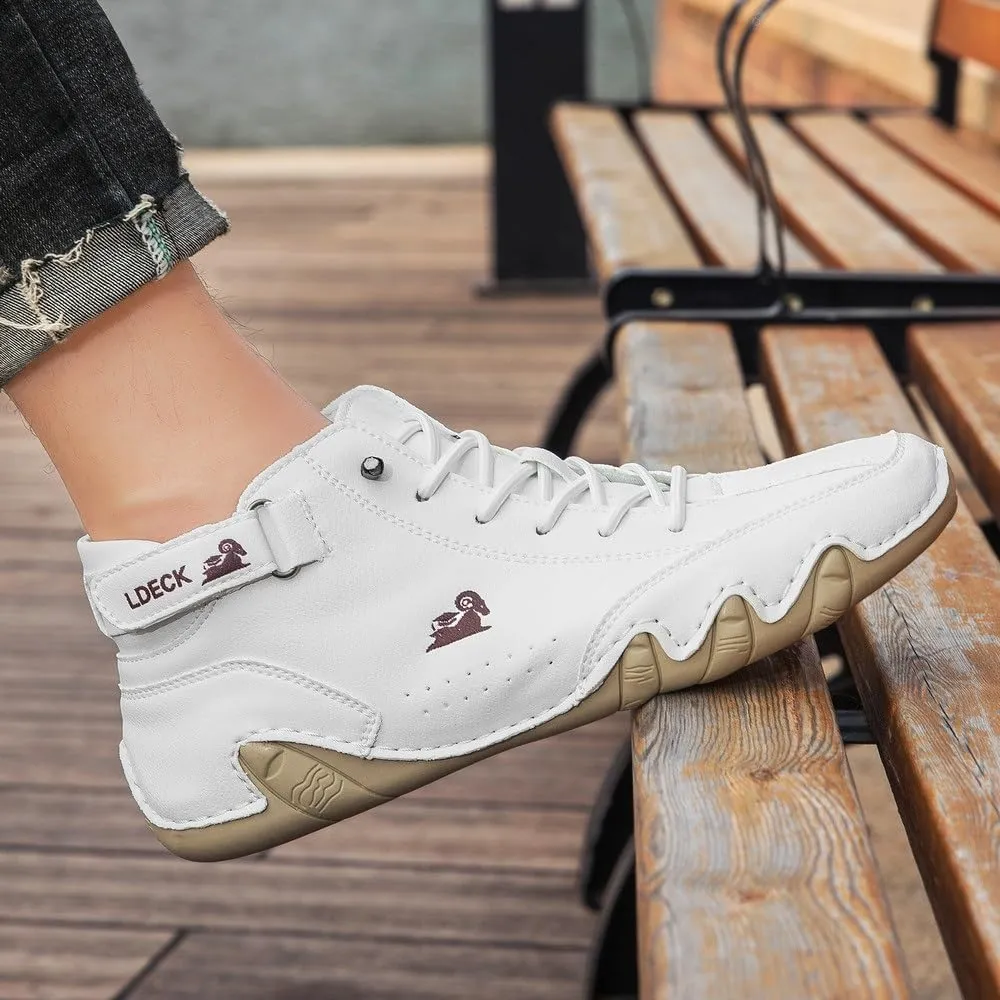 Vogany Shoes Women, Vogldeck - Waterproof and Breathable Orthopedic Shoes, Outdoor Beck Shoes Comfy Lightweight Non-Slip Orthopedic Sneakers Walking Hiking Ankle Boots(White,US 10)