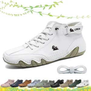 Vogany Shoes Women, Vogldeck - Waterproof and Breathable Orthopedic Shoes, Outdoor Beck Shoes Comfy Lightweight Non-Slip Orthopedic Sneakers Walking Hiking Ankle Boots(White,US 10)