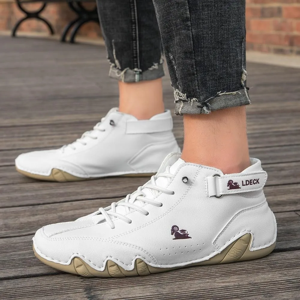 Vogany Shoes Women, Vogldeck - Waterproof and Breathable Orthopedic Shoes, Outdoor Beck Shoes Comfy Lightweight Non-Slip Orthopedic Sneakers Walking Hiking Ankle Boots(White,US 10)
