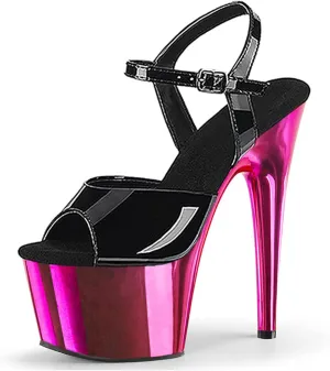 Vujkliy 17CM Electroplating Platform High Heel Sandals Round Toe Stiletto High Heels Dress Sexy Pole Dance Fashion Women's Shoes