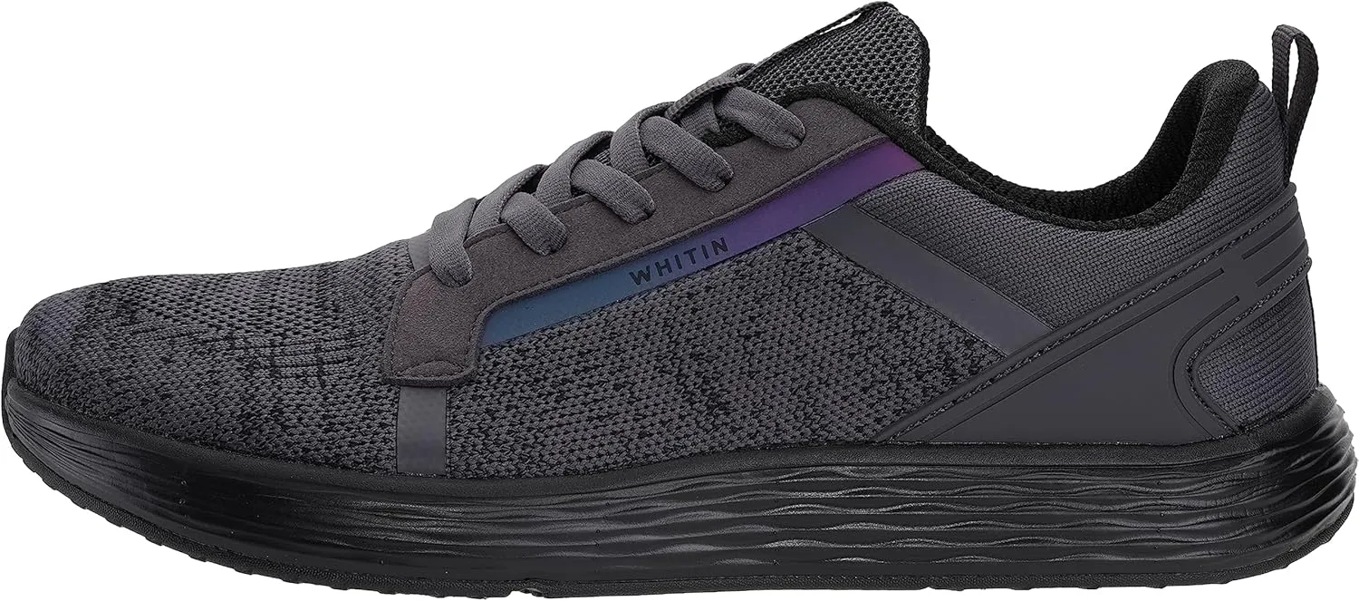 WHITIN Men's Wide Toe Box   Zero Drop Sole Road Running Shoes | Rubber Outsole