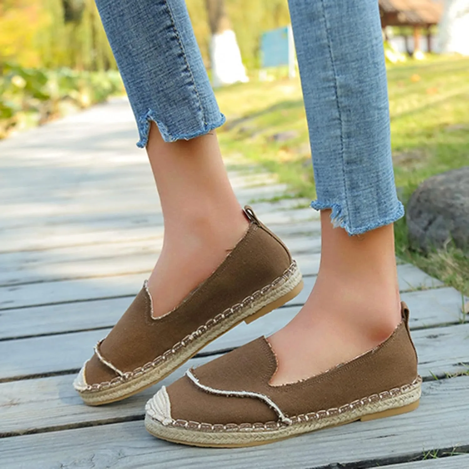Woman Sandals Size 9 Retro Women's Casual Shallow Shoes Solid Flat Women Casual Dress Shoes 11.5 for Summer