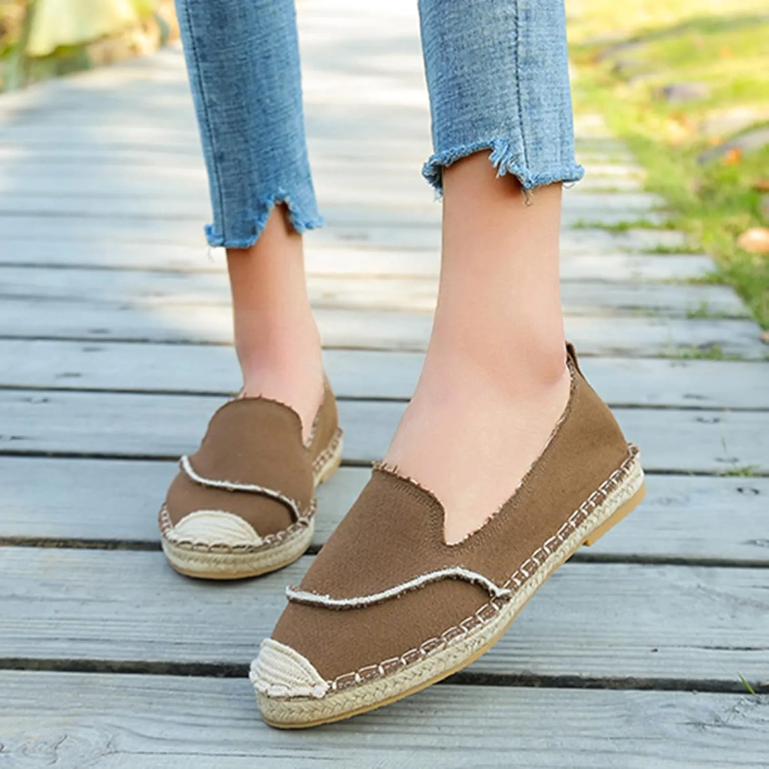 Woman Sandals Size 9 Retro Women's Casual Shallow Shoes Solid Flat Women Casual Dress Shoes 11.5 for Summer
