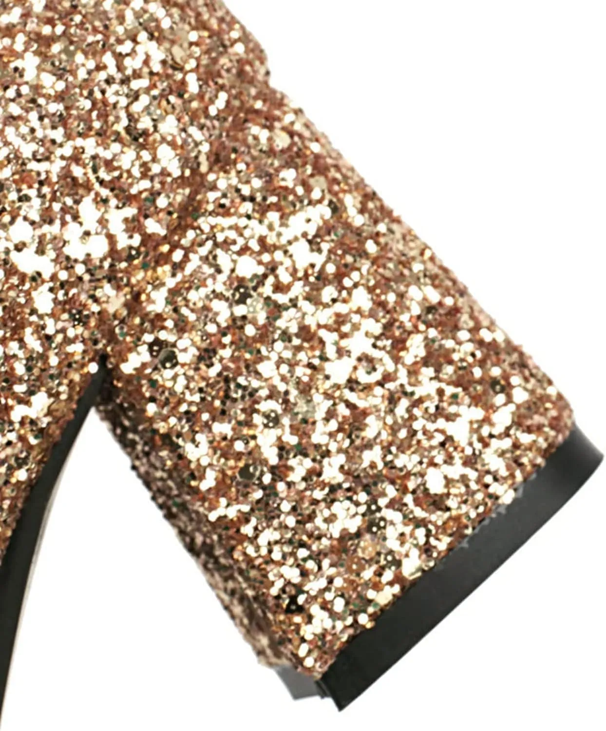 Women Glitter Sequins Mary Jane Pumps Ankle Strap Square Toe Block Heel Wedding Dress Evening Shoes