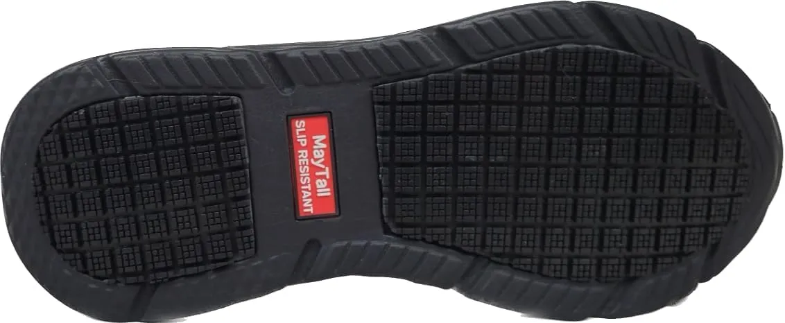 Women Work Shoes Slip Resistant Black Mesh Comfort Cushion Arch Extended