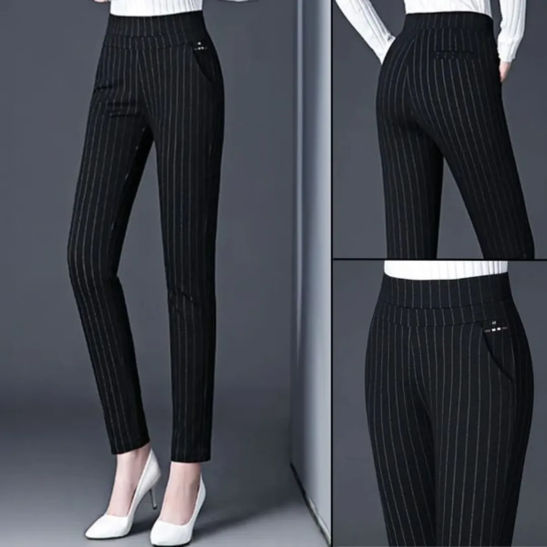 Womens High-Waisted Leggings  Slim Fit  Stretch Fabric  Faux Pocket Detail