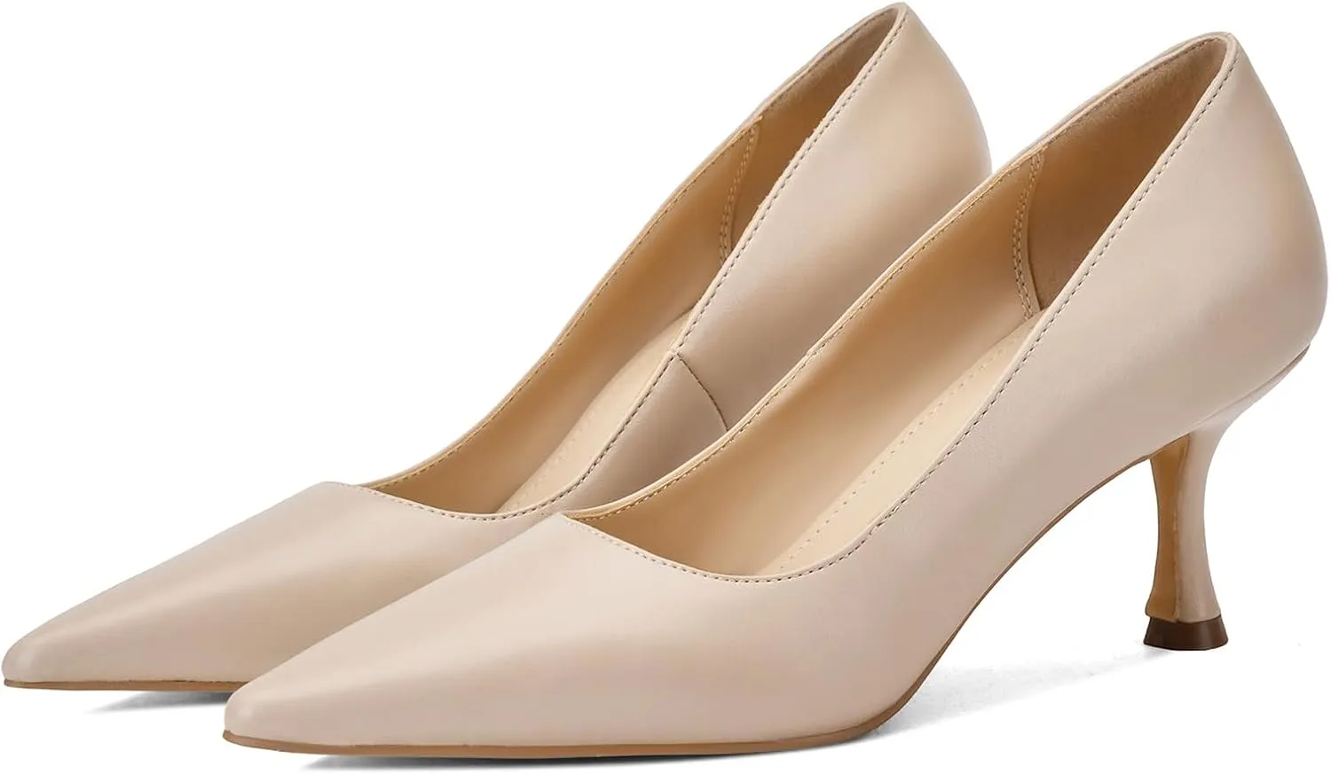 Women's Low Heel Pointed Toe Kitten Heel Daily Shallow Mouth Shoes on Stilettos Fine High Heels Party Wedding Prom Work Formal Dress Shoes Office Event Comfort Heels