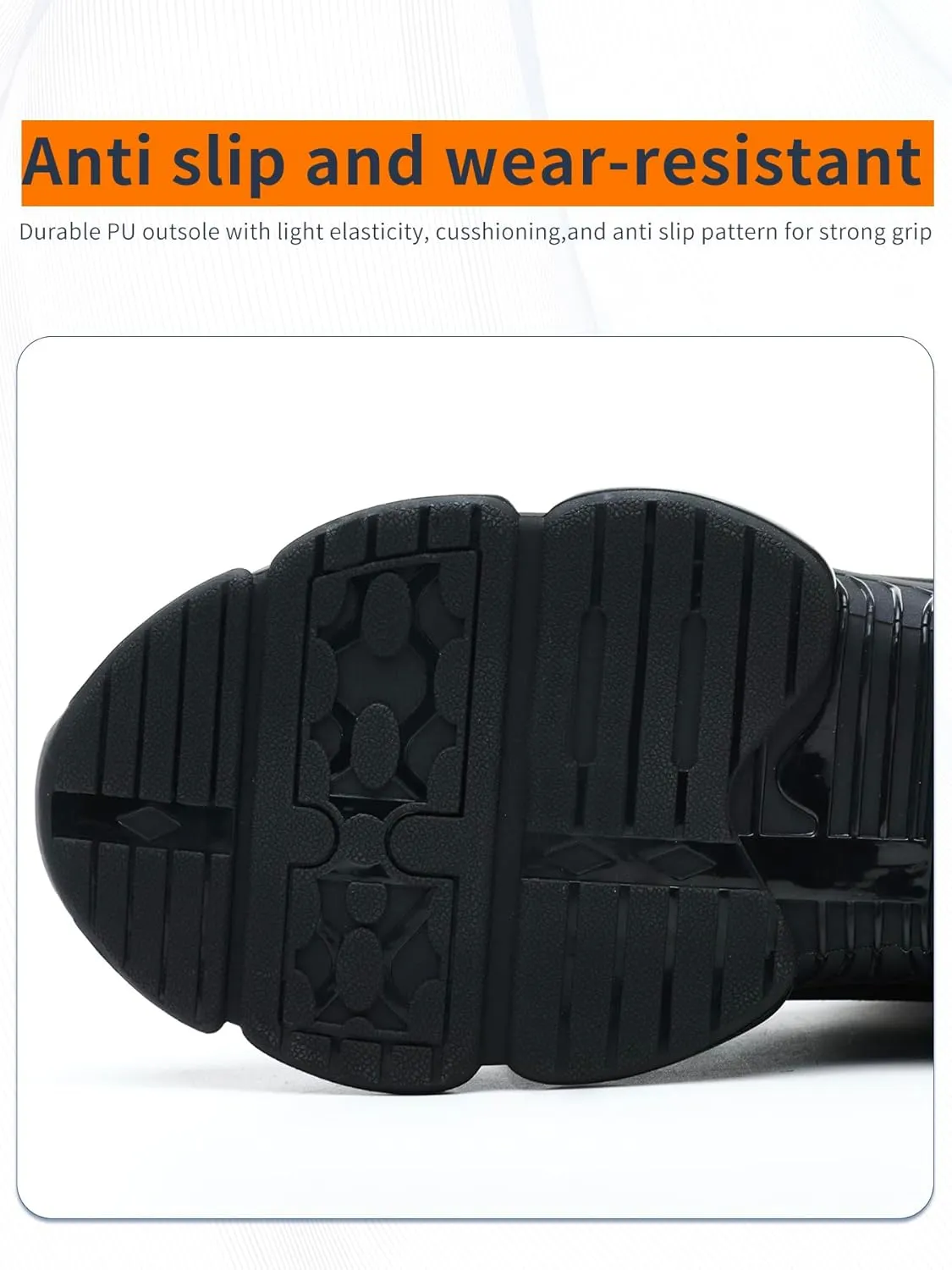Women's Mid-Cut Steel Toe Safety Work Shoes Comfort Lightweight Anti-Smashing Anti-Puncture Wear-Resistant Air Cushion Shoes