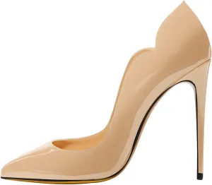 Women's Pointed 4.7 Inch Wave Sexy Stilettos Large Size High Heels Party Party Work Shoes