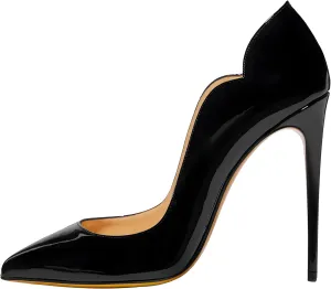 Women's Pointed 4.7 Inch Wave Sexy Stilettos Large Size High Heels Party Party Work Shoes
