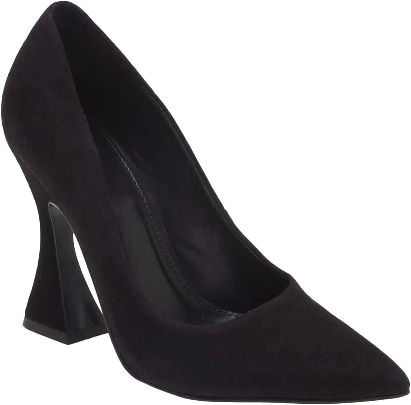 Women's Pointed Toe High Heel Pumps Closed Toe Flared Heel Slip-On Party Wedding Office Dress Shoes