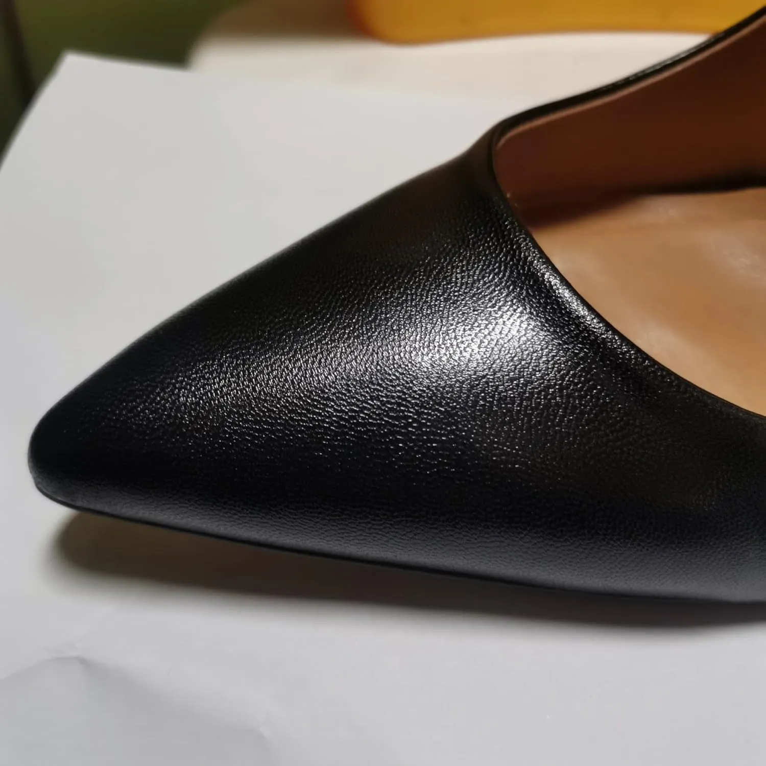 Women's Pumps High Heels 5.7 inch, Classic Sexy Pointed Toe Black Stiletto Heels Dress Wedding Party Office Shoes Slip On Plus Size