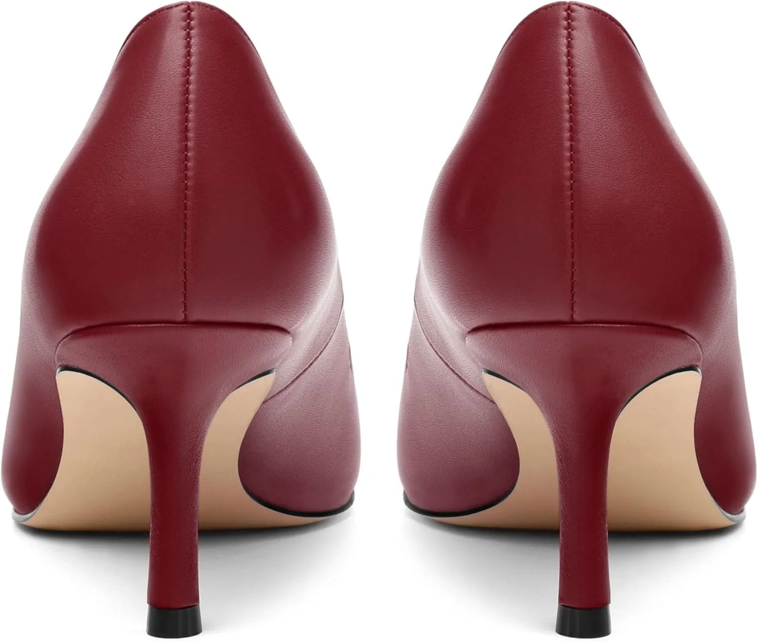 Women's Pumps, Pointed Closed Toe Kitten Heels for Women, Comfortable Mid Heel Women's Dress Shoes 2.5 inch