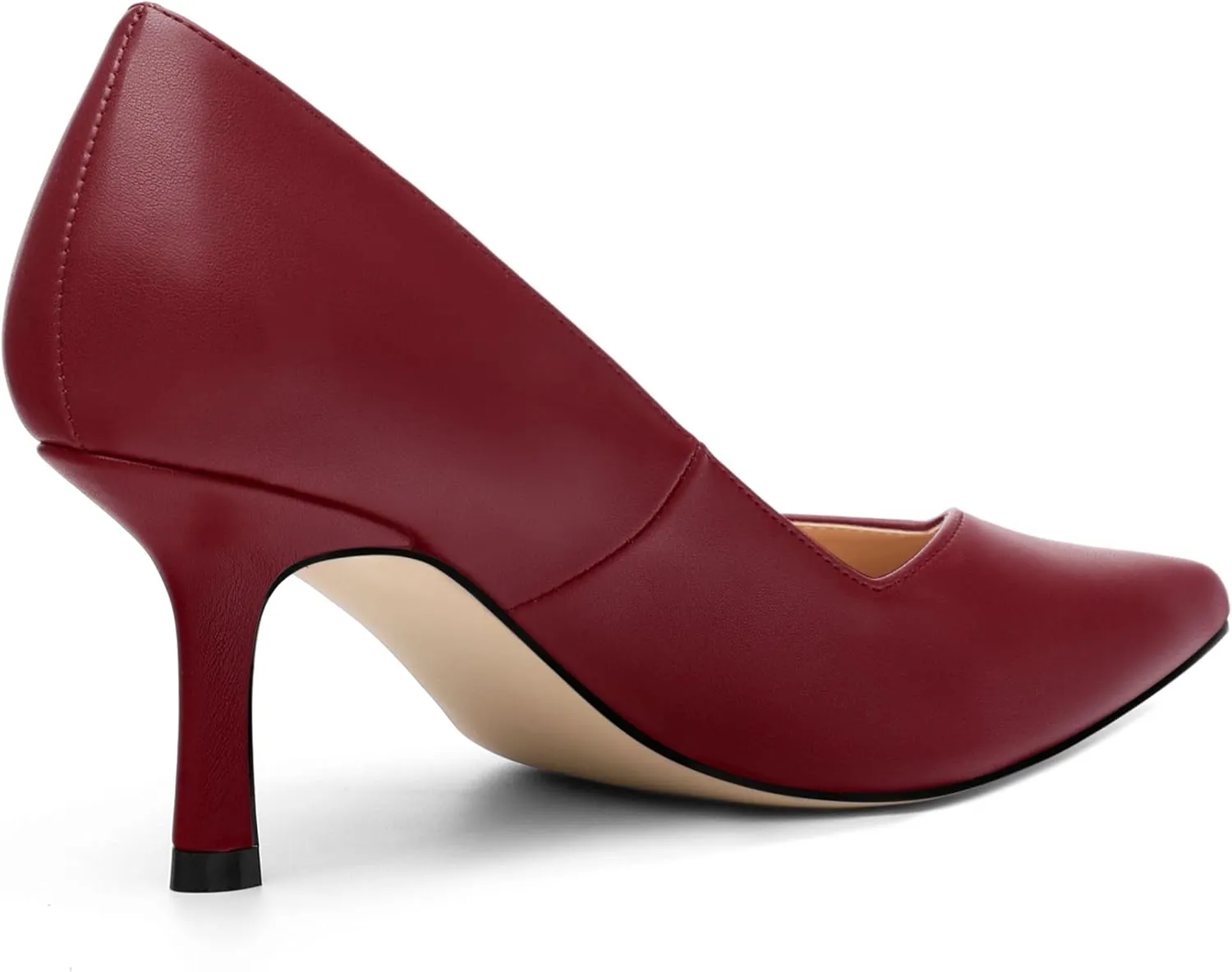 Women's Pumps, Pointed Closed Toe Kitten Heels for Women, Comfortable Mid Heel Women's Dress Shoes 2.5 inch