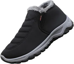 Womens Winter Snow Boots Men Unisex Waterproof Fur Lined Warm Ankle Boots Slip On Outdoor Boot Walking Shoes