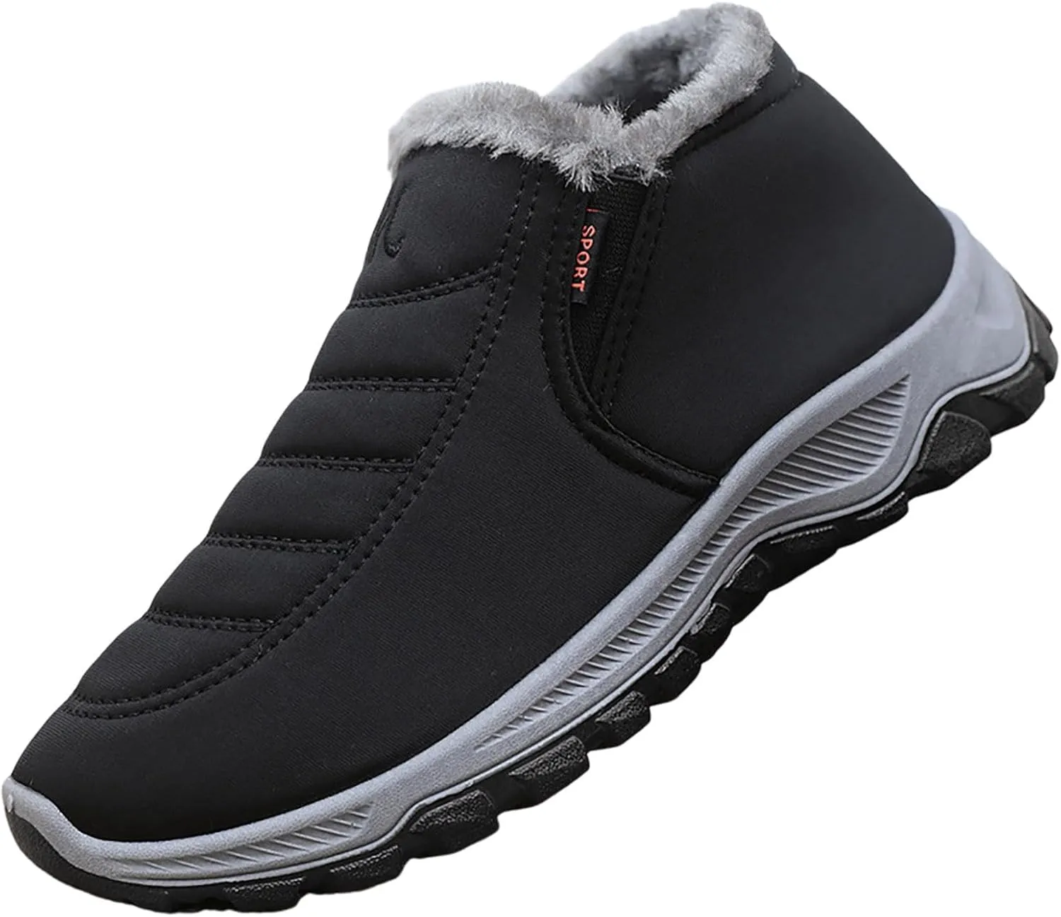 Womens Winter Snow Boots Men Unisex Waterproof Fur Lined Warm Ankle Boots Slip On Outdoor Boot Walking Shoes