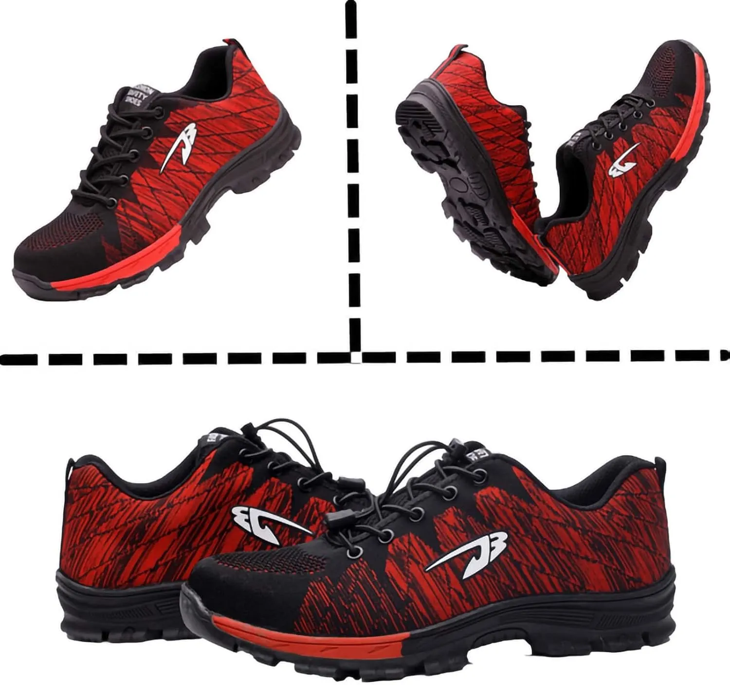 Work Safety Shoes for Men Womens,Lightweight Safety Shoes Slip Resistant Work Sneaker Breathable Puncture Proof Shoes
