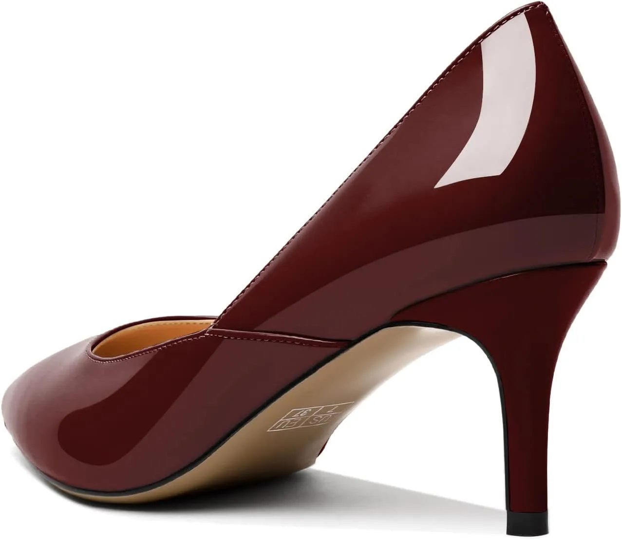 Zamikoo Low Kitten Heel Pumps for Women, Pointed Toe Slip on Heel Pumps, D'Orsay Heels Dress Shoes for Ladies Office Wedding Party 2.5 Inches