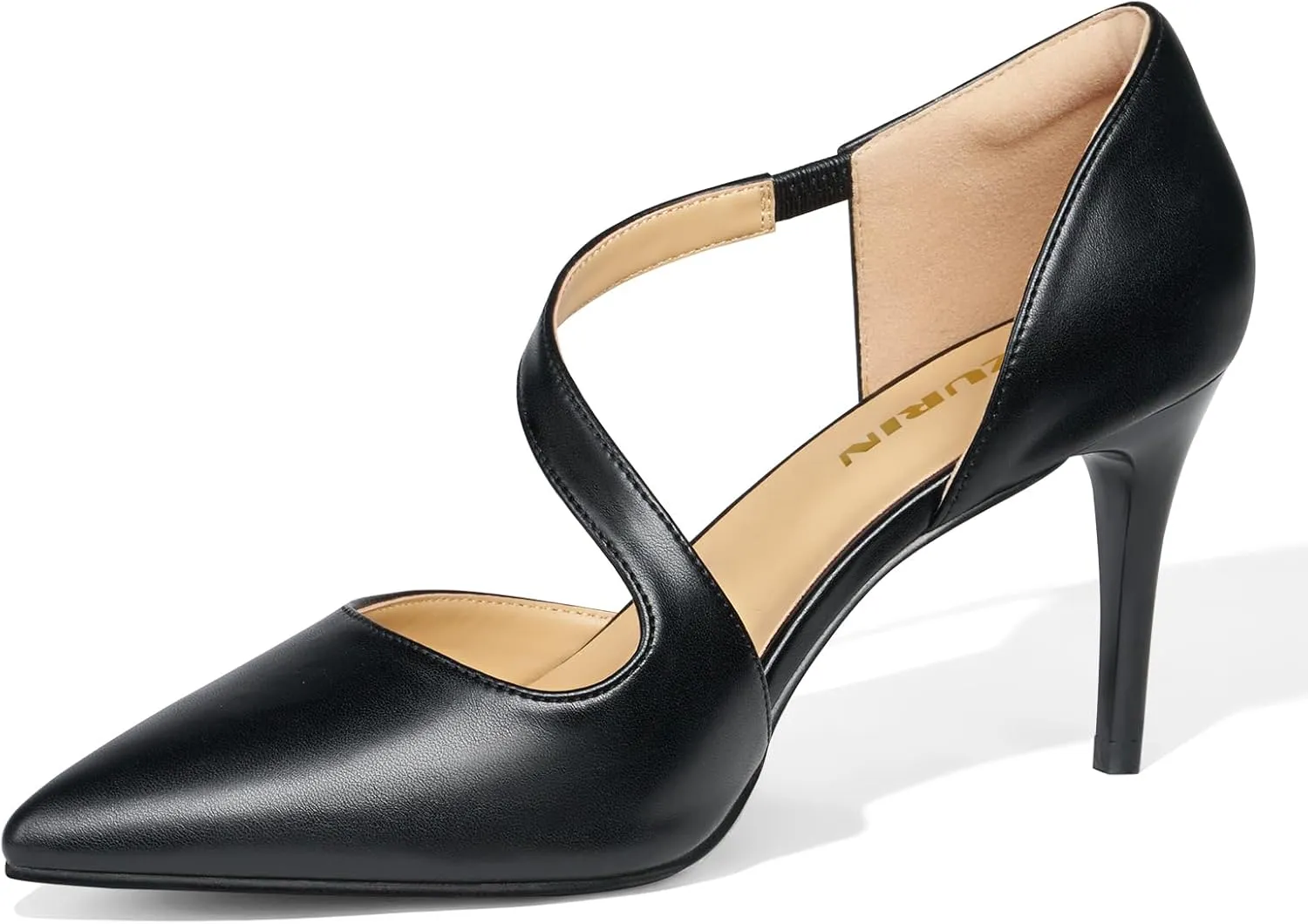 ZURIN Women's Pointed Toe Stiletto Heels for Women Comfortable Closed Toe Heel Dress Pumps Shoes for Work Office Wedding Dancing 3 inch