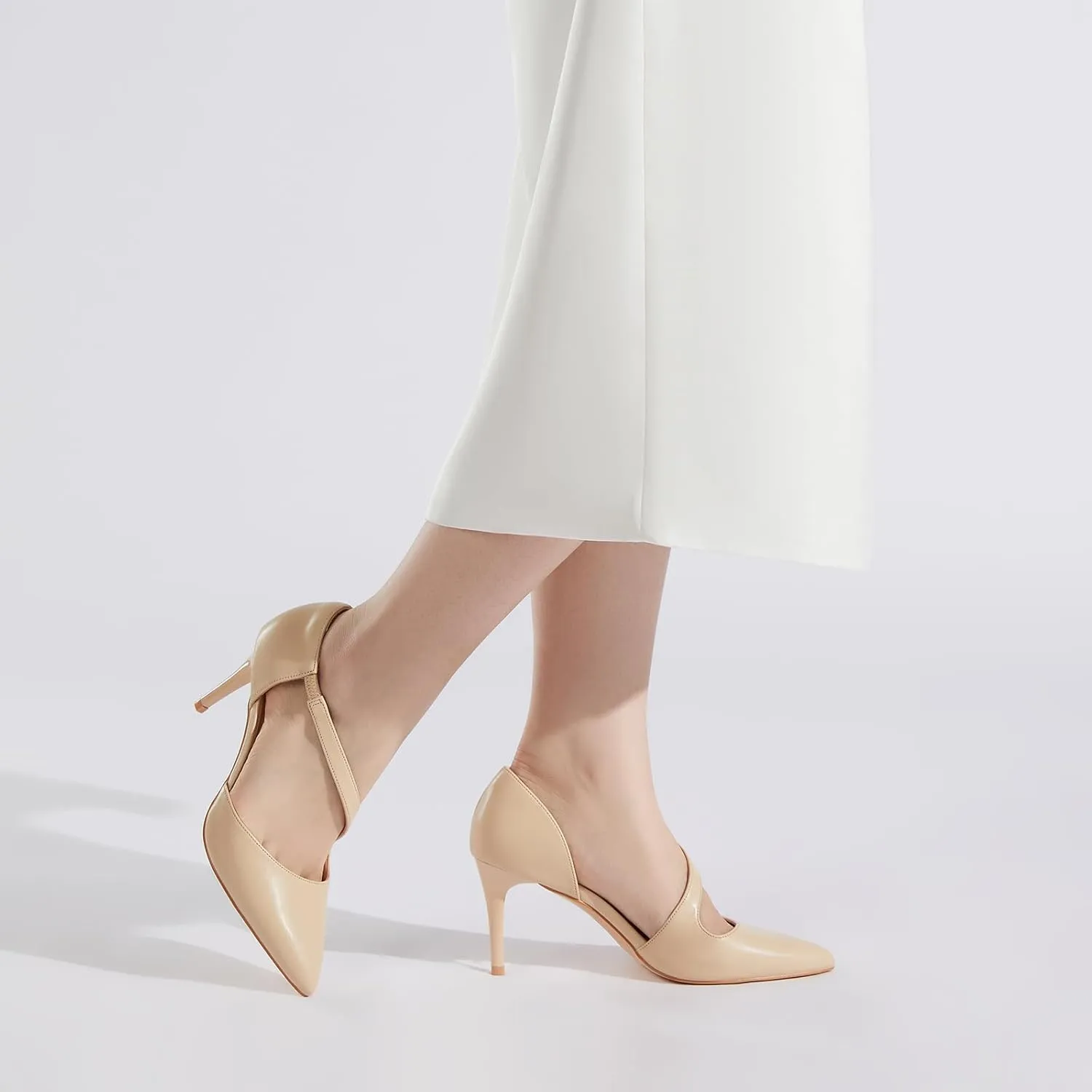 ZURIN Women's Pointed Toe Stiletto Heels for Women Comfortable Closed Toe Heel Dress Pumps Shoes for Work Office Wedding Dancing 3 inch