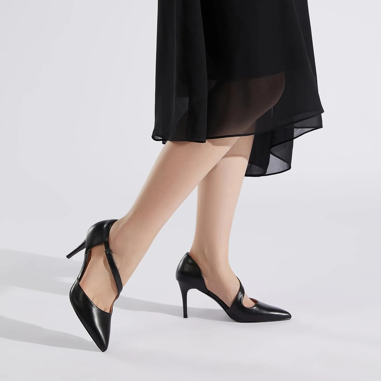 ZURIN Women's Pointed Toe Stiletto Heels for Women Comfortable Closed Toe Heel Dress Pumps Shoes for Work Office Wedding Dancing 3 inch