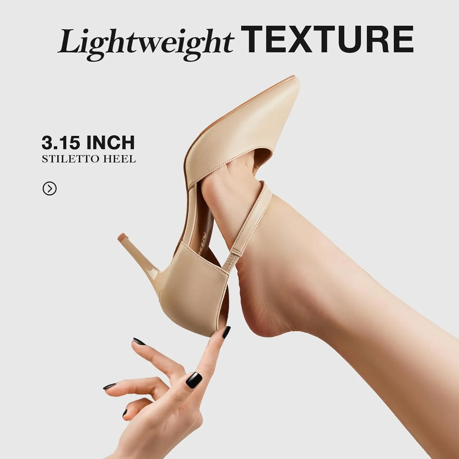 ZURIN Women's Pointed Toe Stiletto Heels for Women Comfortable Closed Toe Heel Dress Pumps Shoes for Work Office Wedding Dancing 3 inch