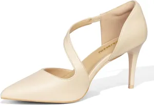 ZURIN Women's Pointed Toe Stiletto Heels for Women Comfortable Closed Toe Heel Dress Pumps Shoes for Work Office Wedding Dancing 3 inch